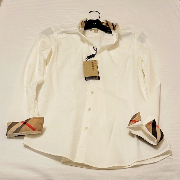 Burberry Tops - BURBERRY Long sleeve button-down shirt White - Brand New with tag CLASSIC